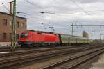1116 060 fährt am 9.11.2015 in den Bahnhof Sopron ein.