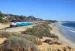 2101 hauls Coaster train 655 (1627 San Diego-Oceanside) past Del Mar, 16 July 2014