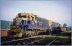 NECR (New England Central Railroad) GP-38 9537 und 9533 in Palmer/Massachusetts. (Archiv 07/1998)