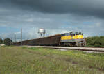 506 passes Belle Glade whilst hauling BT1, loaded sugarcane from Bryant to Clewiston, 16 Feb 2020