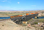 4390 & 7396 cross the Colorado River near Needles,  28 Oct 2019