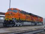 BNSF 5894 sits with 5895 shortly after delivery on 9 Mar 06.