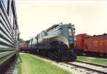 Historische E-Lok Pennsylvania Railroad GG-1 # 4800 steht im Railroad Museum of Pennsylvania.