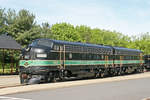 EMD FP7 No. 902 und 903  Reading Lines . Aufgenommen am 21. Mai 2018 in der Steamtown in Scranton, Pennsylvania / USA.