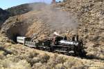 Lok Nr. 40 der Nevada Northern, ein Ten Wheeler (4-6-0), gebaut 1910 von Baldwin, auf dem Rckweg nach Ely, Nevada. Oktober 2006