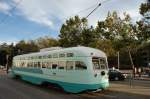 Strassenbahn der F Linie am Pier 33 in San Francisco am 22.09.2012  