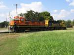 Die BNSF Loks 1224 und 3034 (trgt noch die alte Santa Fe Lackierung)stehen am 23.9.2007 in Sealy (westlich von Houston) abgestellt.