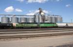 17.7.2012 Havre, MT. 2 BNSF GP - 38 Maschinen in lterer Farbgebung. 