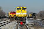 Die Progress Rail SD70ACe-T4  Banana  Garnitur beim KCS yard in Cahokia Heights, IL.