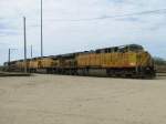 Mehrere Union Pacific Loks sind am 9.3.2008 in Galveston (Texas) abgestellt.
