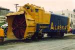 Alaska Railroad Rotary 3 Schneerumer ausgestellt am 19/10/1996 neben das Anchorage Verwaltungsgebude.