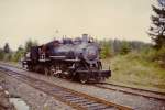 Nr. 5 (2-8-2 von Porter - Baujahr 1924 vormals: Port of Grays Harbor) der Mt. Rainer Scenic Railroad rangiert am 18. Mai 1986 in Elbe (WA).