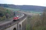 Uwe Adam Eisenbahnverkehrsunternehmen Tfzf 88895 Langeland - Paderbron Gbf in Form von ADAM 9 von Uwe-Adam (angemietet von Energy Rail) �berquerte am 25.04.2010 den Bekeviadukt in Altenbeken.