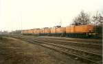 Abgestellte Rangierloks im Januar 1998 in Berlin Grunewald.  ...