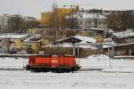 v-60-der-dr---br-105-106---br-345-346 345 124-2 'Bert' rangiert am 30.1.2010 in der Abstellanlage Warschauer Stra�e.