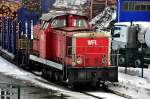 WFL-V60 Lok 6 ist im Stralsunder S�dhafen am 19.02.2010  ...