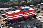 V60.02 der HGB im Vorfeld des Hbf Frankfurt/M. am 09.03.2010 ...