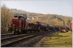 V 60 1184 bei der Zusammenstellung des Extrafotozuges in Gerolstein, ...