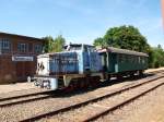 Der Stolz der Eisenbahnfreunde Grenzland steht in Walheim bei Aachen ...