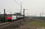 Veolia Fretchen E 37 530 mit einem GATX-Kesselzug auf dem Weg nach Misburg (Ahlten 08.04.10)