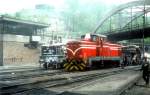 verschiedene Zahnraddiesellok  A027-020  im Stahlwerk Ozd  04.06.80