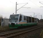 VT 36 der VBG beim Durchfahren des Werdauer Bogendreieck mit ...
