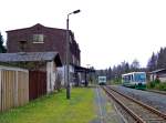 V.l.n.r.: 654 046 (VT46) als VBG83214 und 654 036 (VT36) ...