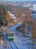 654 046 (VT46) als VBG83120 in Klingenthal, 20.12.09. ... 654 046 (VT46) als VBG83120 in Klingenthal, 20.12.09. ...