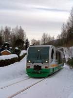 654 040 (VT40) als VIA/VBG83146 in Klingenthal, 27.1.010.  ...