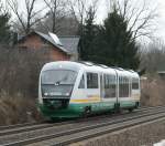 VT 07 unterwegs nach Marianske Lazne am 26.02.10.Aufgenommen bei Obermylau. ...