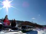 Vogtlandbahn Mein 400. Bild auf Bahnbilder.de zeigt 654 046 (VT46) als VBG83119 zwischen Zwota und Klingenthal, 7.3.010.