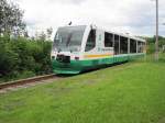 Vogtlandbahn 19.6.2010 16:37 VT 46 der Vogtlandbahn aus Hof (Saale) nach Adorf bei der Durchfahrt durch Gunzen.