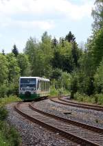 654 036 (VT36) als VBG83120 in Zwotental, 6.6.010.  ...