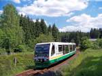 654 042 (VT42) als VBG83120 zwischen Zwota-Zechenbach und Zwotental, 28.6.010. ... 654 042 (VT42) als VBG83120 zwischen Zwota-Zechenbach und Zwotental, 28.6.010. ...