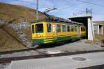 WAB - Wengernalpbahn BDhe 4/4 123 steht am 31.10.09 in der Kleinen Scheidegg.