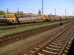 Weichentransportwagenzug der Fa. Euroswitch, ...  Heinz Lahs 22.04.2011