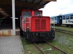 Wangerooge SCH�MA 399 107-2 steht auf dem Abstellgleis hinter dem Wangerooger Bahnhof. Dieses Gleis ist frei zug�nglich! Aufgenommen am 25.08.2008
