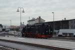 Weiseritztalbahn 99 1734-5 nimmt am 29.12.09 im Bahnhof Dippoltiswalde Wasser.
