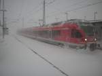 wetterkapriolen-hardcore-wetter 429 030 hatte es am 30.Januar 2010 bis Bergen/R�gen geschafft,wo 'Keziban' die Weiterfahrt stopte und der Zug erst nach Stunden wieder  zur�ck fuhr. 