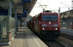 185 302 zieht einen gemischten G�terzug durch Wien Meidling Richtung ...