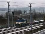wiener-lokalbahnen-ag Die V100 der WLB am 05.01.2010 bei Rangierarbeiten am Praterkai 