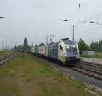 wiener-lokalbahnen-ag Wiener Lokalbahn ES 64 U2-023 zieht am 26.05.'08 einen Container Ganzzug durch Nordstemmen