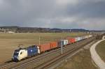 ES64U2-020 mit TEC 43956 (Ybbs - Rotterdam) am 05.03.2010 nahe ...