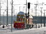 232 131 bringt die Schneefr�se in den Bf Stralsund zum ...