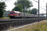 WLE 22 (223 056-3) mit dem Warsteiner Bierzug in Richtung ...
