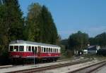 wutachtalbahn-ev-wtb VT 3 war am 26.9.09 anl�sslich eines 30.Geburtstags eines Eisenbahnfreunds den ich kenne auf Sonderfahrt unterwegs. Hier steht er im Gleisvorfeld des Bahnhofs Zollhaus-Blumberg kurz vor seiner Bereitstellung.