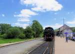 wutachtalbahn-ev-wtb WTB 86 333 mit dem Zug nach Weizen, im Bf Blumberg-Zollhaus; 23.06.2010