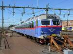 Triebwagen 3219 der SJ abgestellt in N�ssj� am 26.07.2008  ...