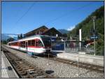 zb-zentralbahn-brunig ABe 130 006 der Zentralbahn steht als S5 mit Fahrtrichtung Luzern am 26.07.2009 im Bahnhof Alpnachstad.
