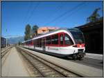 ABe 130 010 der Zentralbahn steht am 27.07.2009 im Bahnhof ...